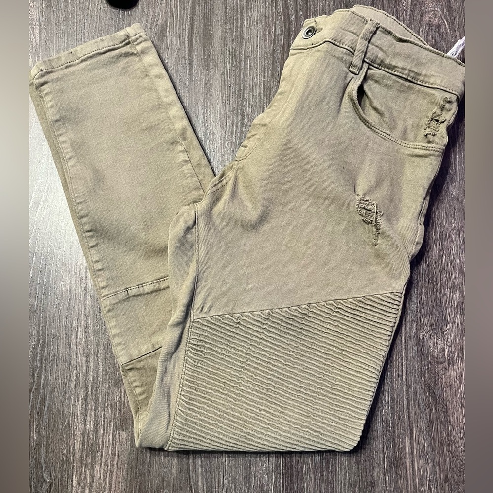 Zara Men Olive Biker Jeans size 34